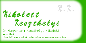 nikolett keszthelyi business card